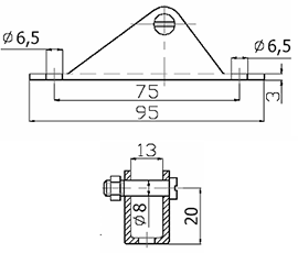 Gas spring brackets 