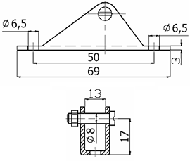 Gas spring brackets 