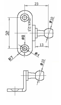 Gas spring brackets 